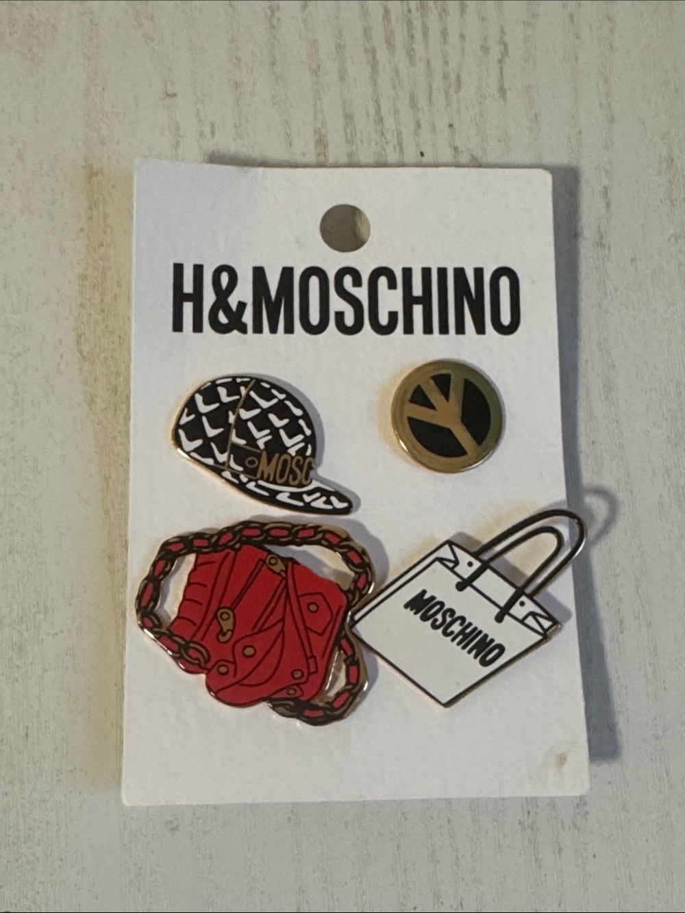 H&M x Moschino H&Moschino pins NWT